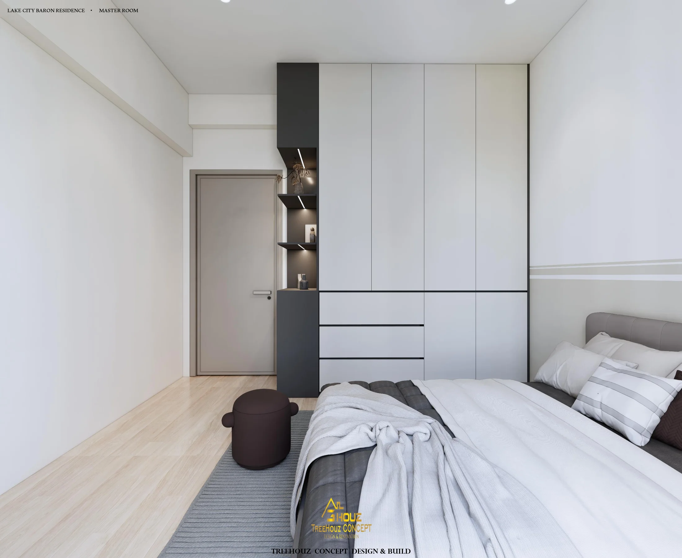 Baron Residence · 671 sq ft — interior view design visualization