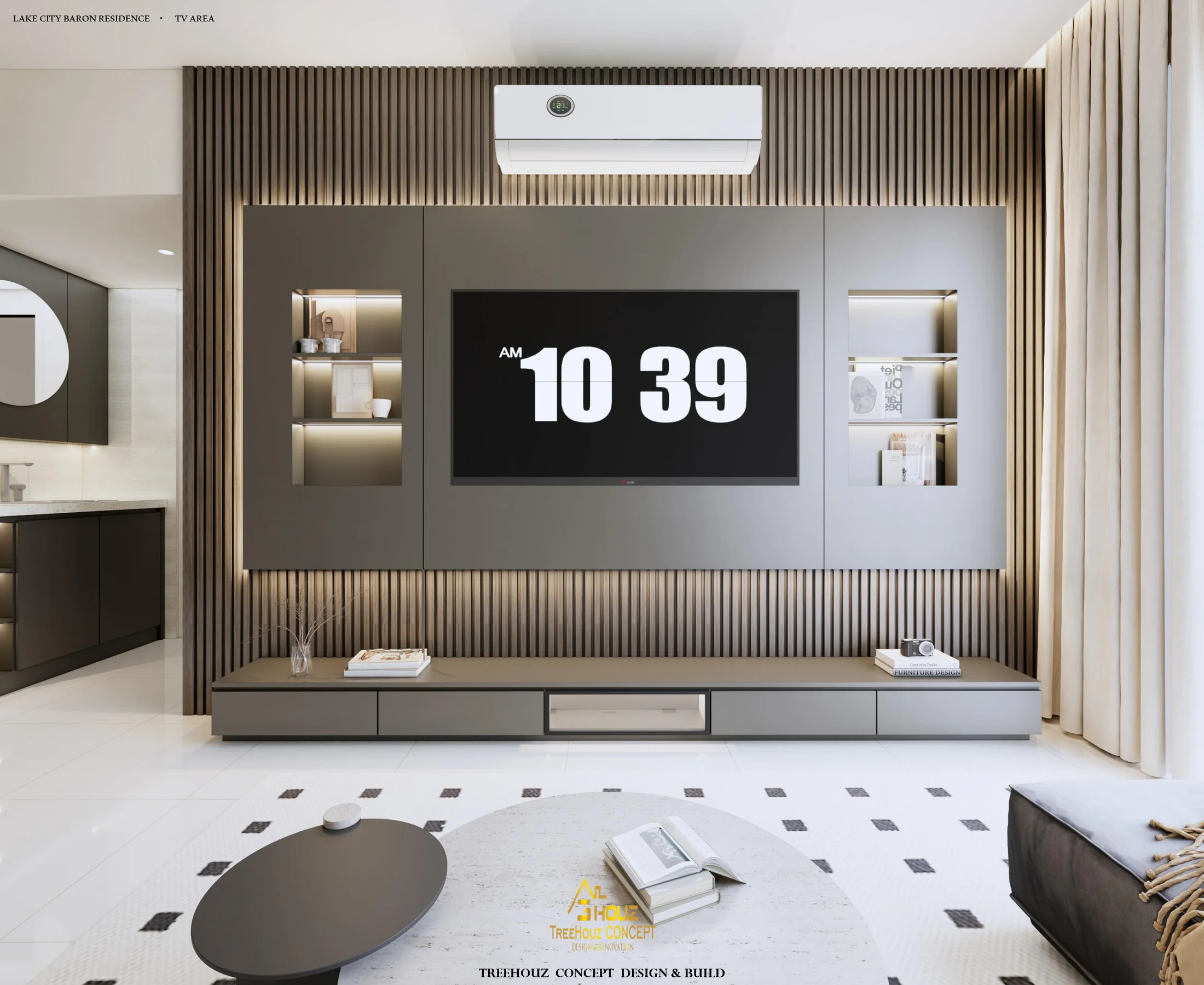 Baron Residence · 671 sq ft — interior view design visualization